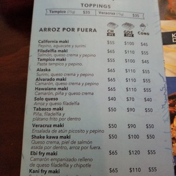 Tadaya - Sushi Options - Sushi Bars Near Me - Veracruz, VER