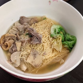 N’Joy Cafe - Braised beef brisket noodle soup with 1 tiny piece of beef and the rest is tendons. There wasn't enough soup to cover the noodles. - Chinese Near Me - Elk Grove, California N’Joy Cafe - Braised beef brisket noodle soup with 1 tiny piece of beef and the rest is tendons. There wasn't enough soup to cover the noodles. - Chinese Near Me - Elk Grove, California