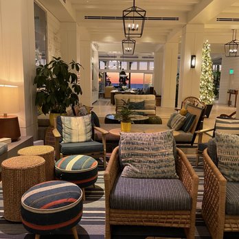 The Seabird Resort - Lobby looking out to the ocean at sunset! - Resorts Near Me - Oceanside, California
