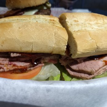 Firestone Grill - Tri-tip sandwich. (Deserves a better shot, sorry.) - Barbeque Near Me - Bakersfield, California Firestone Grill - Tri-tip sandwich. (Deserves a better shot, sorry.) - Barbeque Near Me - Bakersfield, California