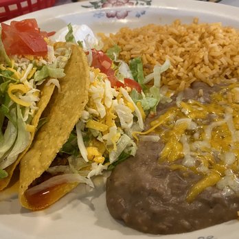 Guacamole bowl - Two ground beef tacos, with rice and beans - Mexican Near Me - Canby, Oregon Guacamole bowl - Two ground beef tacos, with rice and beans - Mexican Near Me - Canby, Oregon