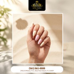 Rock an ultra-chic, matte look with a pastel palette of creamy yellow and soft baby pink stiletto extensions. Call to book your day!