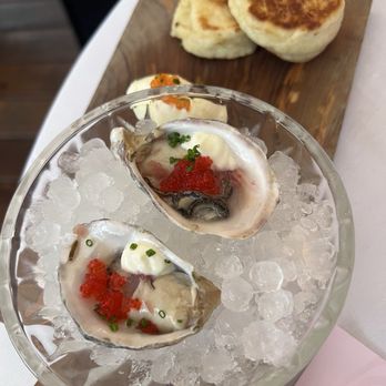 Opal’s Oysters - Amuse Bouche - oyster and seaside hit cake - Seafood Near Me - Waco, Texas Opal’s Oysters - Amuse Bouche - oyster and seaside hit cake - Seafood Near Me - Waco, Texas
