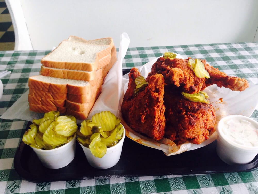 Photo of Prince's Hot Chicken Shack - Nashville, TN, United States. The ultimate platter.