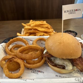 Burger Barn Grill - a burger and onion rings - Burgers Near Me - Tallahassee, Florida Burger Barn Grill - a burger and onion rings - Burgers Near Me - Tallahassee, Florida