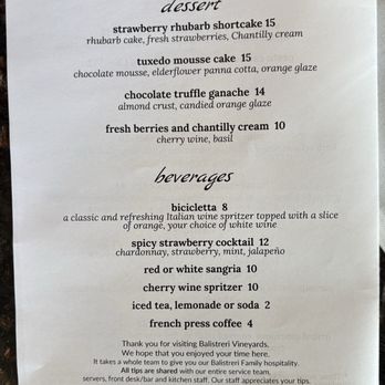 Balistreri Vineyards - Dessert and beverage section - Wineries Near Me - Denver, Colorado Balistreri Vineyards - Dessert and beverage section - Wineries Near Me - Denver, Colorado