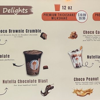 The Thick Shake Factory Irving - Chocolate Delights Menu - Ice Cream & Frozen Yogurt Near Me - Irving, Texas The Thick Shake Factory Irving - Chocolate Delights Menu - Ice Cream & Frozen Yogurt Near Me - Irving, Texas