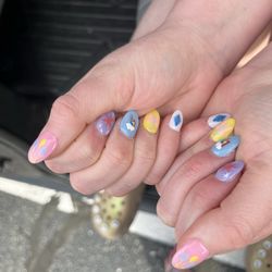 My little pony dip nails
