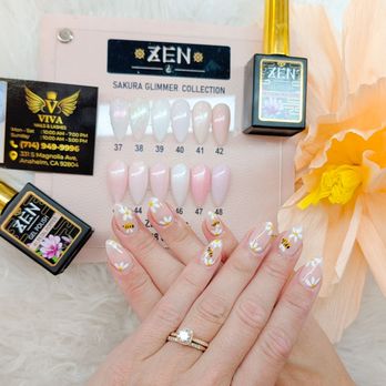 Viva Nails and Lashes - Spring inspired nails done by Nina at Viva nails - Nail Salons Near Me - Anaheim, California