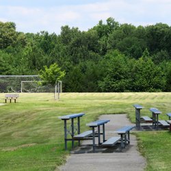 Accokeek East Community Park - Stadium style benches along the multi-use recreational fields.