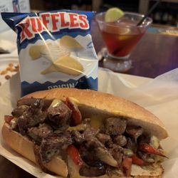 Totem Pole Inn - Cheesesteaks with chips