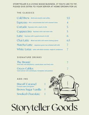 Menu photo 1 Storyteller Atlanta, GA