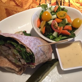 OHSO Distillery - Chicken Waldorf wrap with side dish upgrade to side salad w/ lemon vinaigrette. - New American Near Me - Scottsdale, Arizona OHSO Distillery - Chicken Waldorf wrap with side dish upgrade to side salad w/ lemon vinaigrette. - New American Near Me - Scottsdale, Arizona