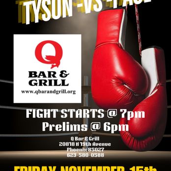 Q Bar & Grill - Yes we are showing the fight tonight!! - Seafood Near Me - Phoenix, Arizona Q Bar & Grill - Yes we are showing the fight tonight!! - Seafood Near Me - Phoenix, Arizona