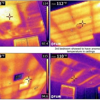 AAA Home & Termite Inspections - Thermal imaging - pointed at ceiling showing insulation not working - Home Inspectors Near Me - El Paso, Texas