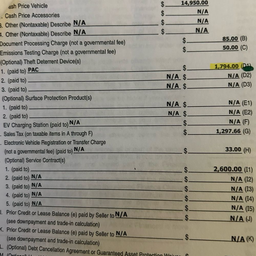 All In Auto Group - This is the contract where they sneak additional items that you don't need (Highlighted). - Used Car Dealers Near Me - Norco, California All In Auto Group - This is the contract where they sneak additional items that you don't need (Highlighted). - Used Car Dealers Near Me - Norco, California