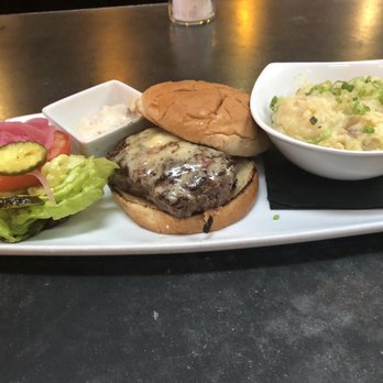 Masters Kitchen and Cocktail - Masters Burger, toppings, aioli, and mashed potatoes (instead of truffle fries) - New American Near Me - Oceanside, California Masters Kitchen and Cocktail - Masters Burger, toppings, aioli, and mashed potatoes (instead of truffle fries) - New American Near Me - Oceanside, California