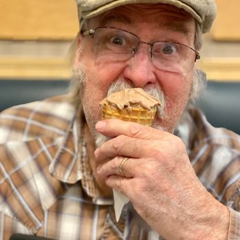 Culver's - Hubby enjoying a Culver's custard cone. - Burgers Near Me - Kingman, Arizona