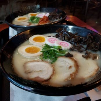 Ramen Gami - Tonkotsu Ramen, braided pork with marinated egg. - Ramen Near Me - Newark, New Jersey