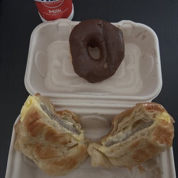 Westside Donuts & Croissants - Sausage, Egg Croissant. Glazed chocolate covered donut. Rock View Whole milk. - Donuts Near Me - Los Angeles, California Westside Donuts & Croissants - Sausage, Egg Croissant. Glazed chocolate covered donut. Rock View Whole milk. - Donuts Near Me - Los Angeles, California