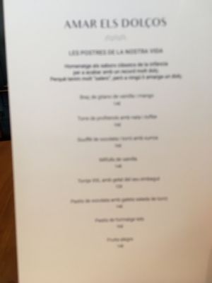 Menu photo 3 Amar Barcelona Barcelona, B