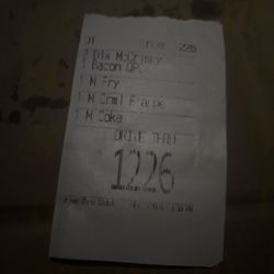 McDonald's - Barely understandable receipt