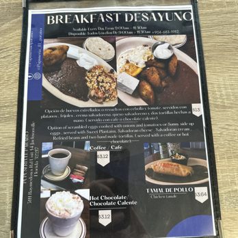 Pupuseria El Paraiso - Breakfast menu - wow - Salvadoran Near Me - Jacksonville, Florida Pupuseria El Paraiso - Breakfast menu - wow - Salvadoran Near Me - Jacksonville, Florida