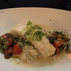 Marseille - Kabeljau/ Risotto / Pfifferlinge / weiße Tomatensoße