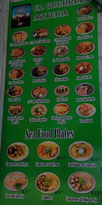 Menu photo 5 El Guerrero Azteca Elkton, OR