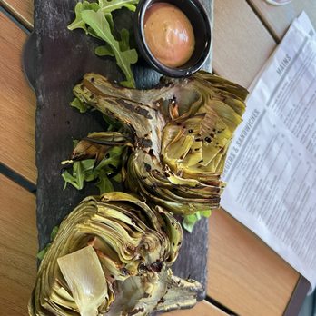 Alehouse & Bistro - Grille artichoke with awesome aioli - Wine Bars Near Me - Gilroy, California