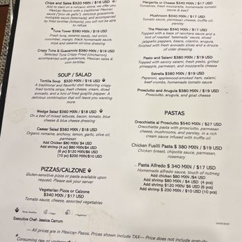 Estrella Restaurante - Menu - Mexican Near Me - Cabo San Lucas, BCS