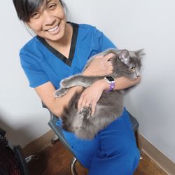 Natchez Veterinary Clinic - Sanchez kitty and Dr Hickman