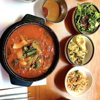 Dong Nae Gil - 흑염소탕 - Black goat perilla soup - Korean Near Me - Gardena, California