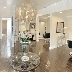 Our beautiful main salon room has perfect social distancing with walls between stations.