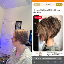 Color Bar Salon - The photo on the right is what I wanted.