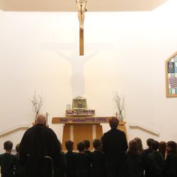 St. Joseph Catholic School - 1st graders learning the Stations of the Cross