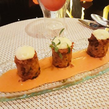 Marmalade - Paella: smoked chicken, peas and peppers, topped with saffron garlic espuma, and chorizo-tomato sauce - Caribbean Near Me - San Juan, Puerto Rico