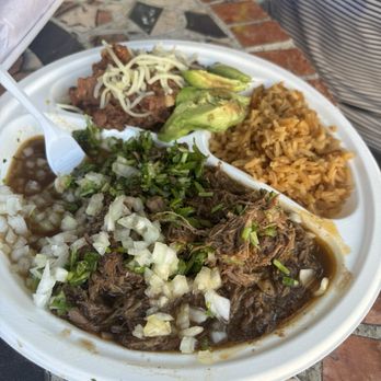 El Ranchero Taco Shop - Barbacoa Plate - Mexican Near Me - Chula Vista, California
