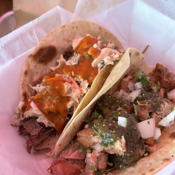 Mojo's Tacos - Tollgate - Brisket Taco - Brisket was tough Carnitas Taco - Meat lacked flavor - Tacos Near Me - Thompson's Station, Tennessee Mojo's Tacos - Tollgate - Brisket Taco - Brisket was tough Carnitas Taco - Meat lacked flavor - Tacos Near Me - Thompson's Station, Tennessee