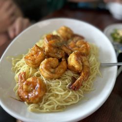Quan Ba Ky - Garlic noodle with shrimp. 2nd most popular dish