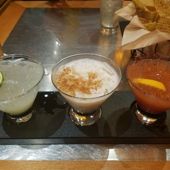 Maya Grill - Margarita flight. Classic,  Horchata and blood orange. - New American Near Me - Lake Buena Vista, Florida