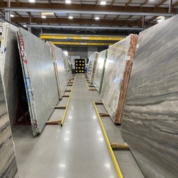 Rows and rows of beautiful slabs on display.