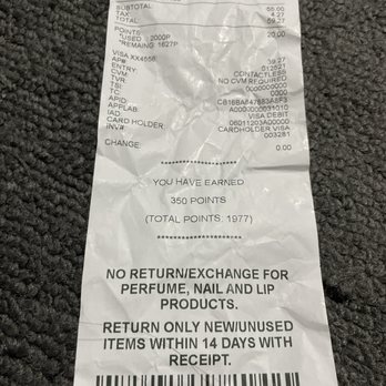 Cosmetic World - Receipt that says Return Only New/Unused items - Cosmetics & Beauty Supply Near Me - Buena Park, California