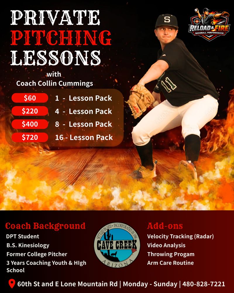 Reload & Fire Baseball Performance Logo