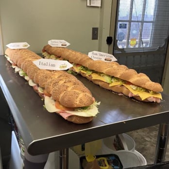 Borderline Deli - two sub sandwiches on a table - Delis Near Me - Pine Bush, New York Borderline Deli - two sub sandwiches on a table - Delis Near Me - Pine Bush, New York