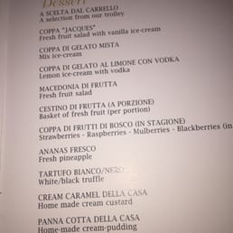 This is a really uninspiring dessert menu.