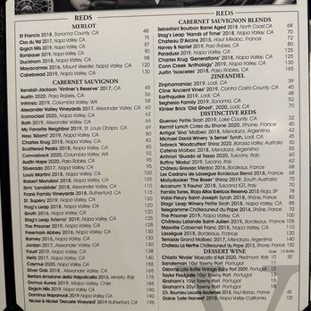 Vintage 423 - Menu. - New American Near Me - Albuquerque, New Mexico