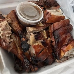 New Sam PO Meat & BBQ - Pipa/peipa duck, opened up to roast so it's crispier/drier/less fat