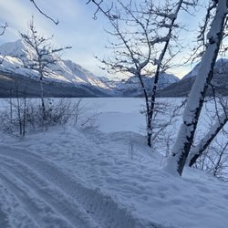 Eklutna Lakeside Trail - Lakeside trail in winter