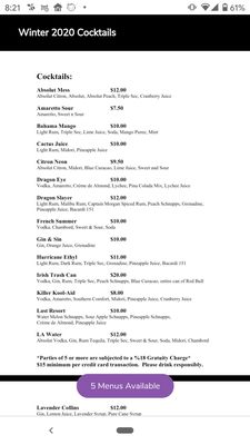 Menu photo 1 Bottom's Up San Francisco, CA